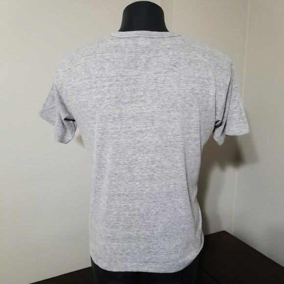 Vintage Champion Ohio State Tee Shirt L 70s Gray 65 35 Rayon Blend Blue Bar Tee - Picture 5 of 11